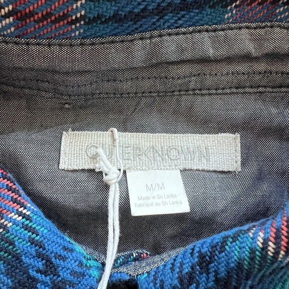 Outerknown Blanket Shirt Plaid Flannel Shacket Button Up Mens Medium - Picture 7 of 14